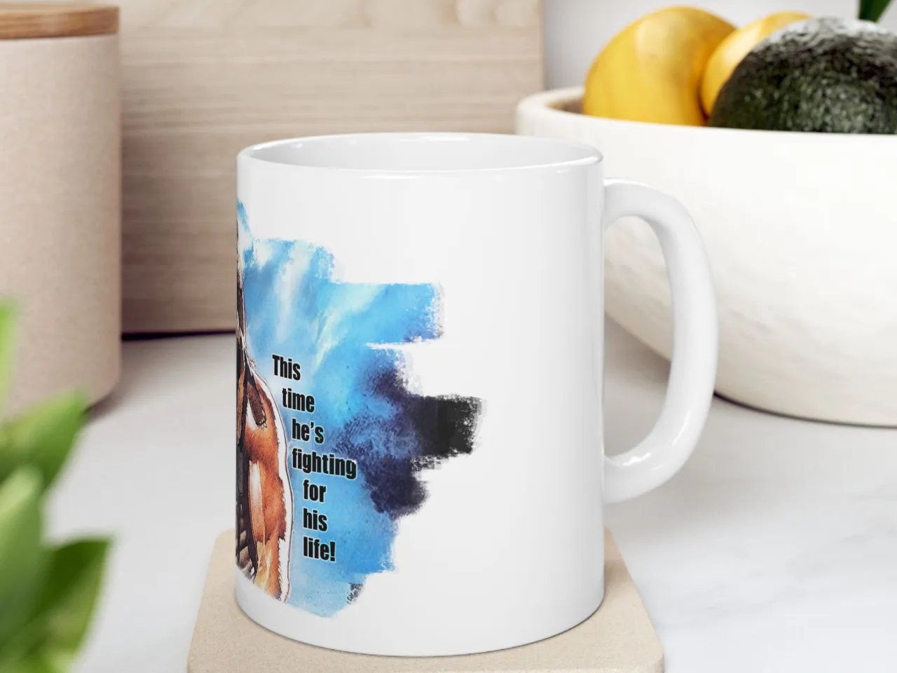 Rambo Style Coffee Mug - Face Swap with Your Photo