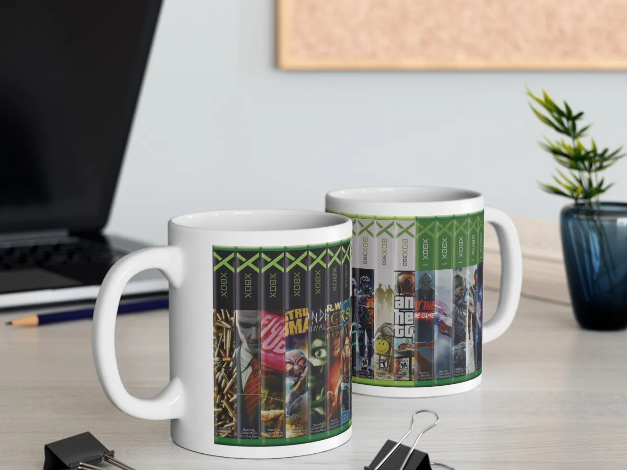Gaming Mug: Xbox Game Case Spine – 11oz Ceramic Coffee Cup for Video Game Enthusiasts