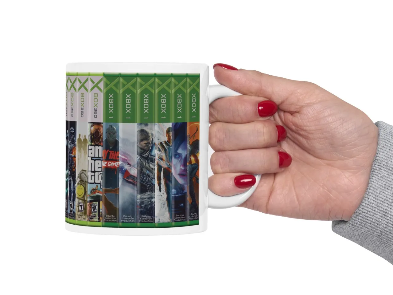 Gaming Mug: Xbox Game Case Spine – 11oz Ceramic Coffee Cup for Video Game Enthusiasts