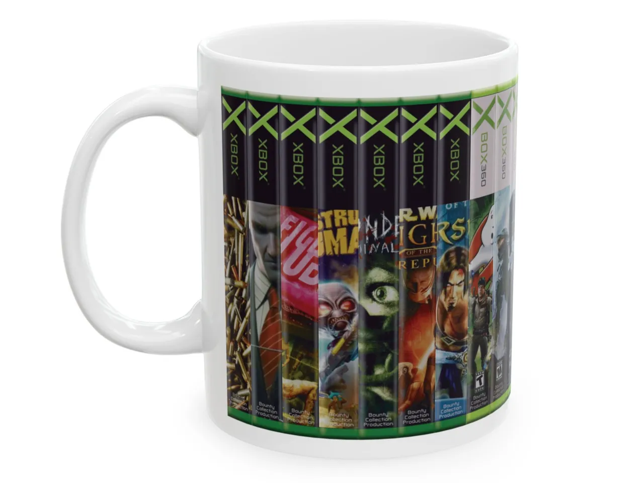 Gaming Mug: Xbox Game Case Spine – 11oz Ceramic Coffee Cup for Video Game Enthusiasts